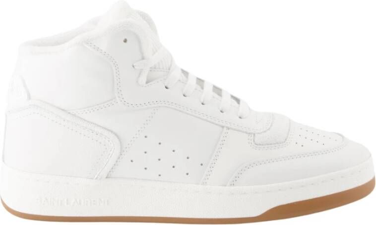 Saint Laurent Hoge leren sneakers White Heren