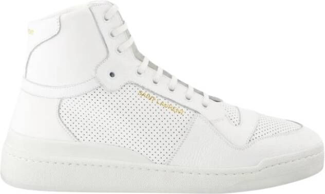 Saint Laurent Witte geperforeerde sneakers met versleten effect White Heren