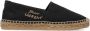 Saint Laurent Logo Espadrilles Canvas Leer Rubber Instapper Black Dames - Thumbnail 1