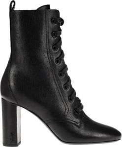 Saint Laurent Lace-up Boots Zwart Dames