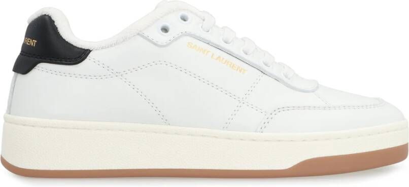Saint Laurent Lage sneakers met leren inzetstuk