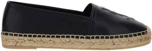 Saint Laurent Lamsleren espadrilles met iconisch monogram