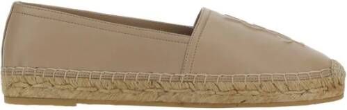 Saint Laurent Monogram Espadrilles met Touwdetail Brown Dames
