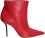 Saint Laurent Leather boots Red Dames - Thumbnail 1