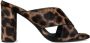 Saint Laurent Leopard Loulou Hoge Hak Sandalen Bruin Dames - Thumbnail 1