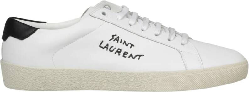 Saint Laurent Leren Court Classic Sl 06 Sneakers White Heren