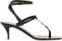 Saint Laurent Leren Flip-Flop Sandalen met YSL Logo - Thumbnail 1