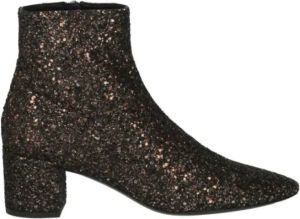 Saint Laurent Leren laarzen met 2 hak Zwart Dames