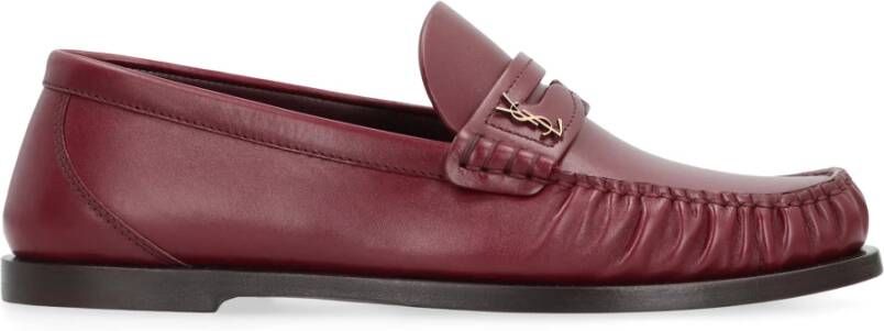 Saint Laurent Leren Loafers Ronde Neus Kalf