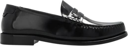 Saint Laurent Leren penny loafers Black Dames