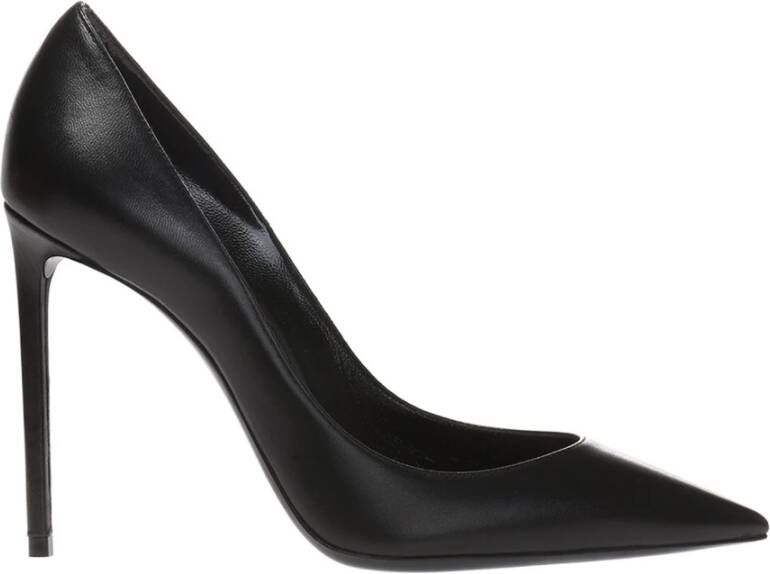 Saint Laurent Leren pumps met puntige neus Black Dames