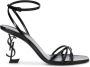 Saint Laurent Leren sandalen met Cassandre-hak Black Dames - Thumbnail 1