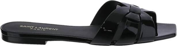 Saint Laurent Leren Slide Sandalen