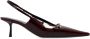 Saint Laurent Leren Slingback Pumps met Lakdetail Brown Dames - Thumbnail 7