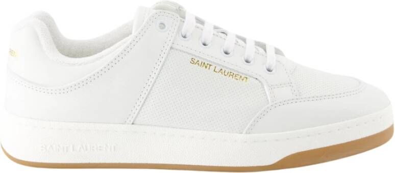 Saint Laurent Leren sneakers met veters en twee kleuren White Heren