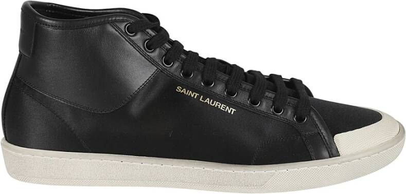 Saint Laurent Luxe Zijden Sneakers voor Heren Zwart Heren