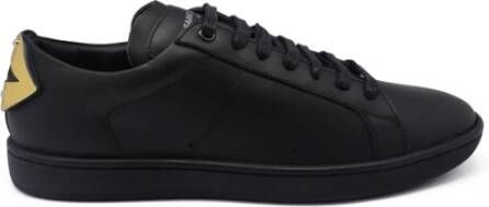 Saint Laurent Luxe zwarte leren sneakers Zwart Heren