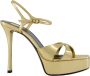 Saint Laurent Metallic Gouden Plateau Sandalen - Thumbnail 1