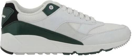 Saint Laurent Monogram Hiel Leren Sneakers White Heren