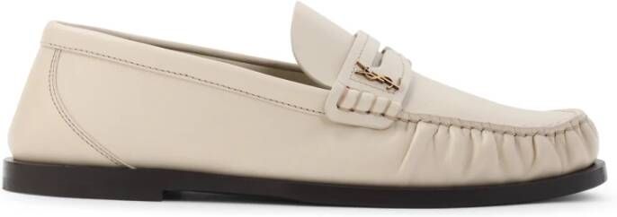 Saint Laurent Nude Loafer Schoenen Elegante Stijl
