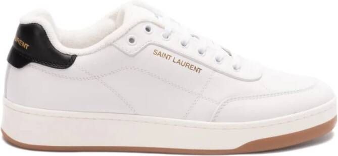 Saint Laurent Optisch Wit Zwarte Sneaker White Heren