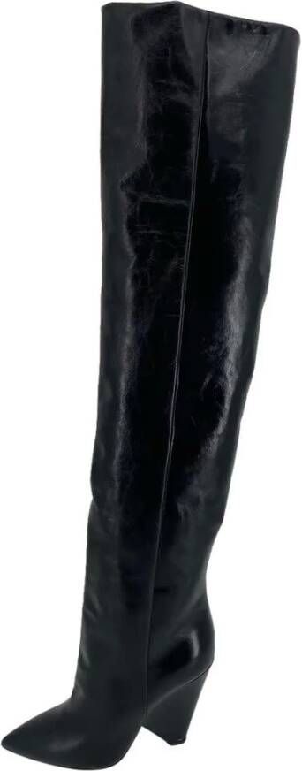 Saint Laurent Over-the-Knee Boots Black Dames