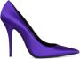 Saint Laurent Paarse Satijnen Marilyn Pumps Purple Dames - Thumbnail 4