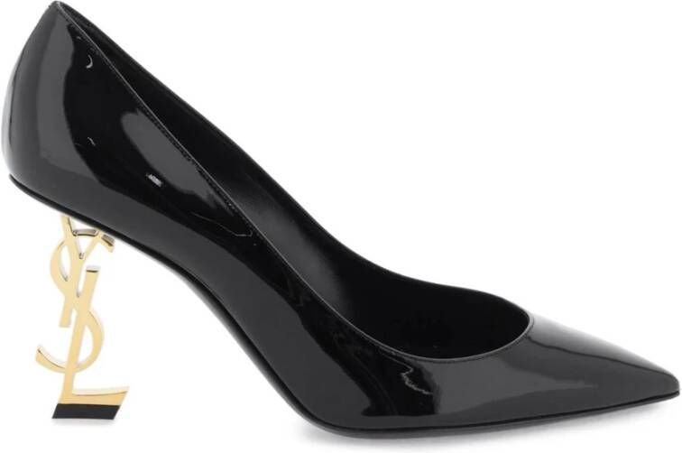 Saint Laurent Patent Opyum Gouden Hak Pumps Black Dames