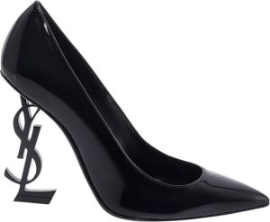 Saint Laurent Patentleren Décolleté met Monogram Zwart Dames