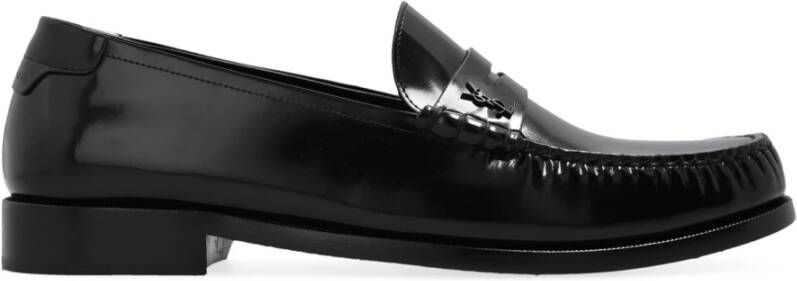 Saint Laurent Penny Loafers met YSL Logo Black Dames