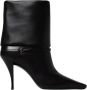 Saint Laurent Platte Donkere Enkellaarzen voor Vrouwen - Thumbnail 1