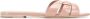 Saint Laurent Roze Patent Leren Gekruiste Band Sandalen Pink Dames - Thumbnail 1