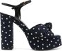 Saint Laurent Polka Dot Sandalen Blue Dames - Thumbnail 1