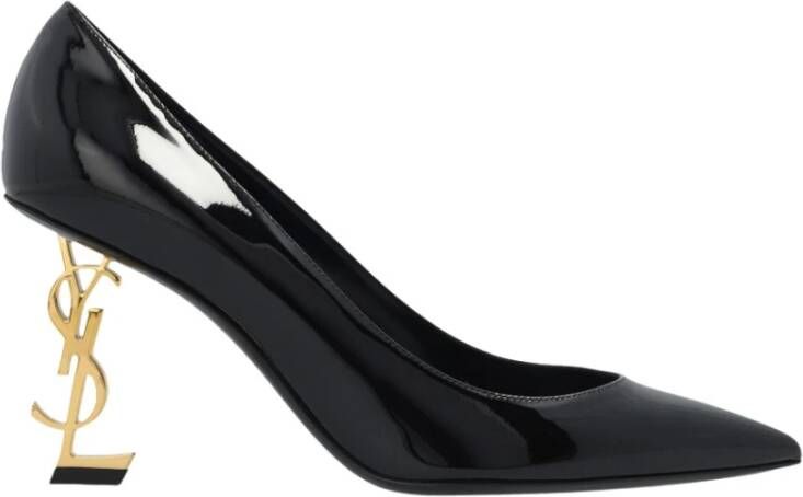 Saint Laurent Opyum Pumps in Patent Leather with Gold-tone Heel
