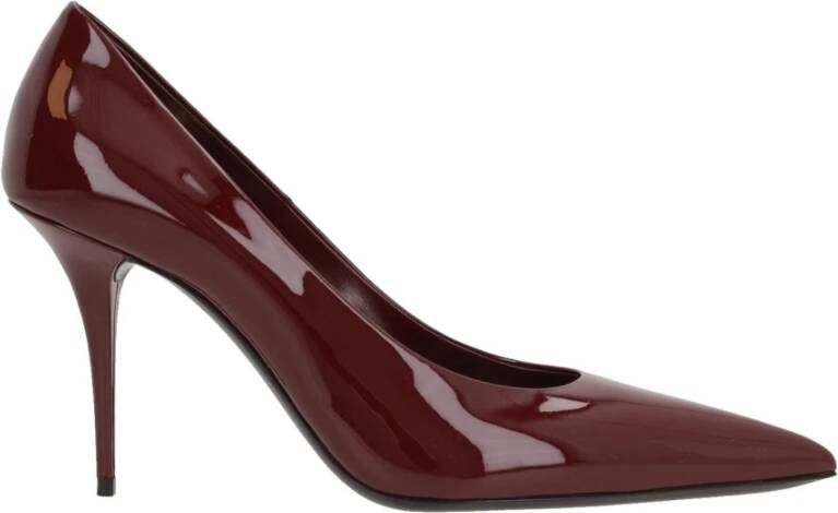 Saint Laurent Rode leren puntige neus pumps