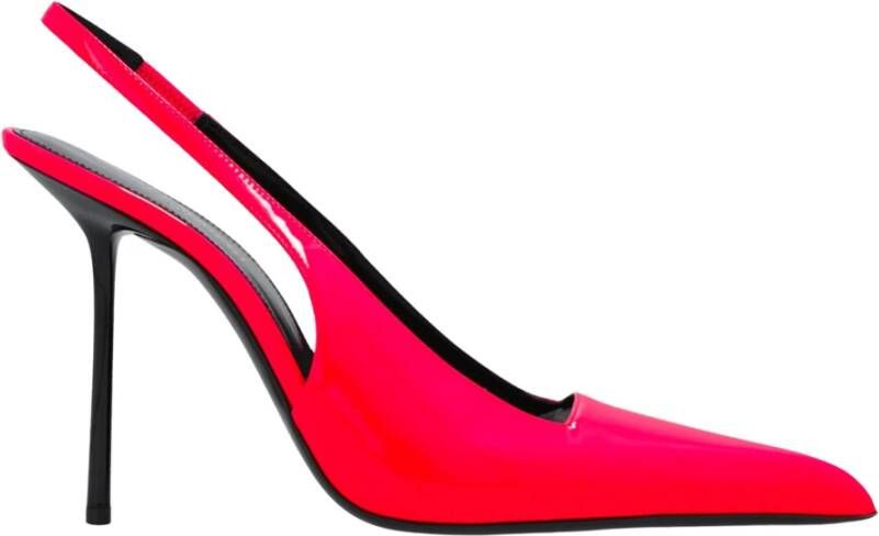 Saint Laurent Roze Leren Pumps Ss22 Red Dames