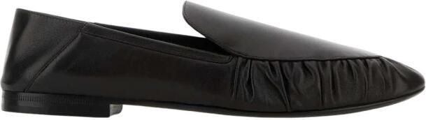 Saint Laurent Alain Ruched Leren Loafers met Puntneus