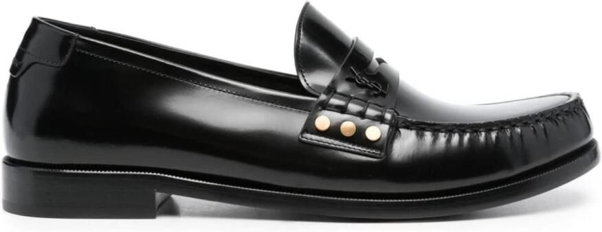 Saint Laurent Almond-toe leren loafers