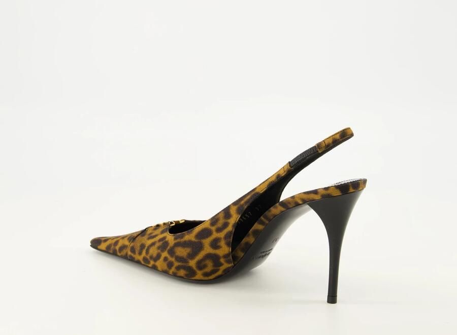 Saint Laurent Babylone Breteuil Leopard Slingbacks - Foto 5