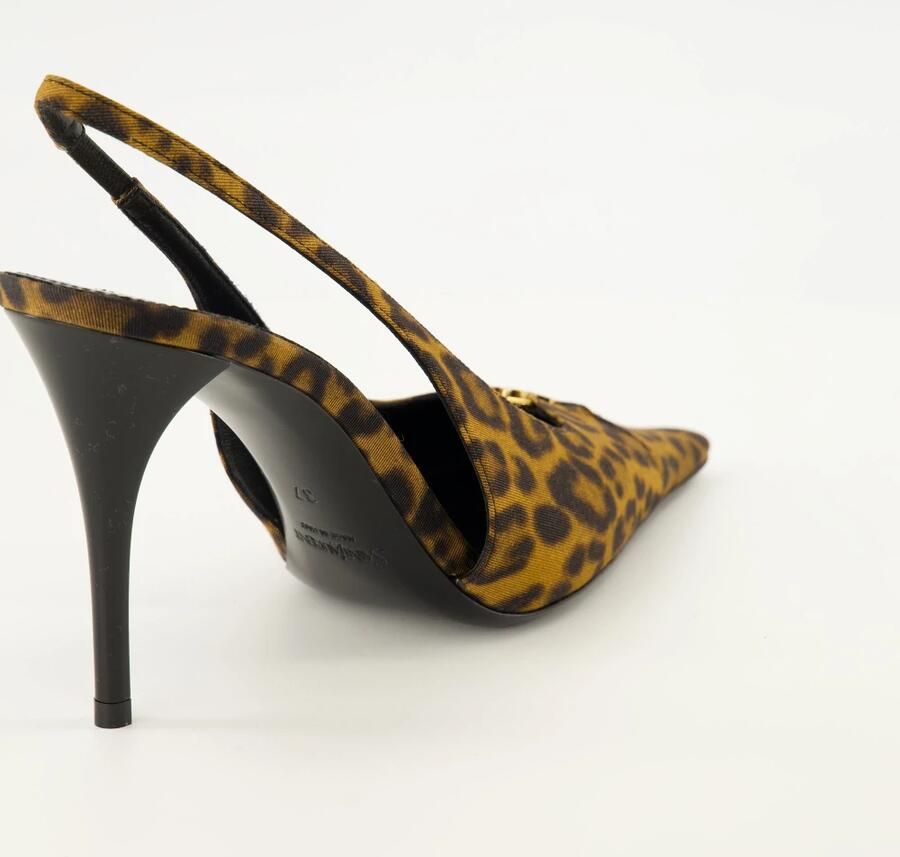 Saint Laurent Babylone Breteuil Leopard Slingbacks - Foto 4