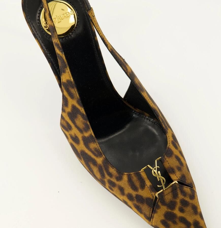Saint Laurent Babylone Breteuil Leopard Slingbacks - Foto 3