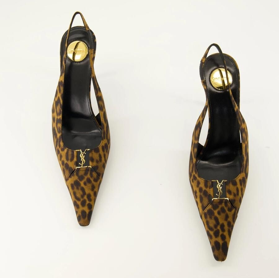 Saint Laurent Babylone Breteuil Leopard Slingbacks - Foto 2