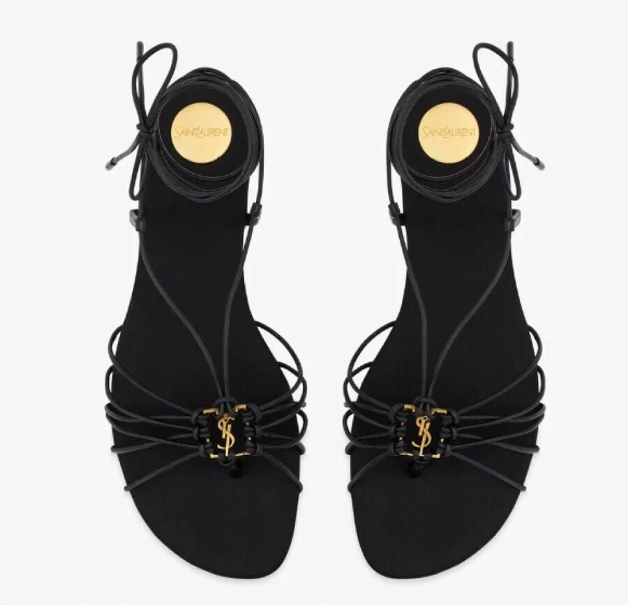 Saint Laurent Babylone Platte Sandalen - Foto 2