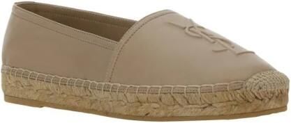 Saint Laurent Beige Leren Espadrilles