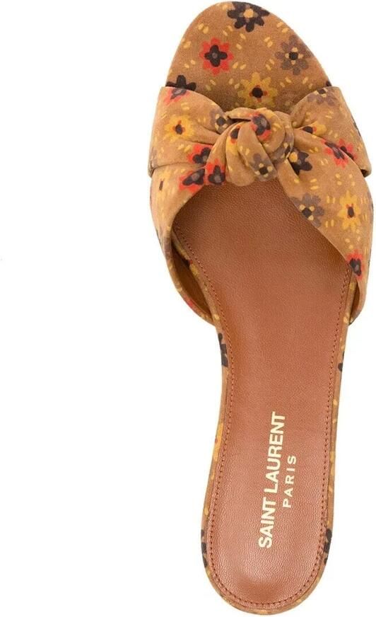 Saint Laurent Bianca Knotted Suede Slippers - Foto 2
