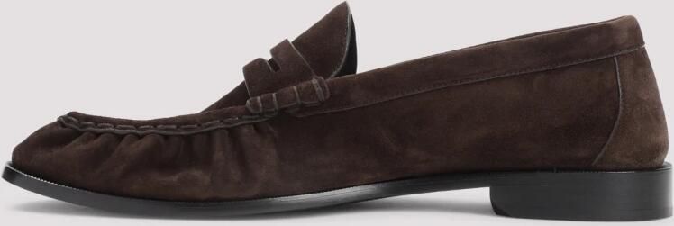 Saint Laurent Bruine Suède Loafers