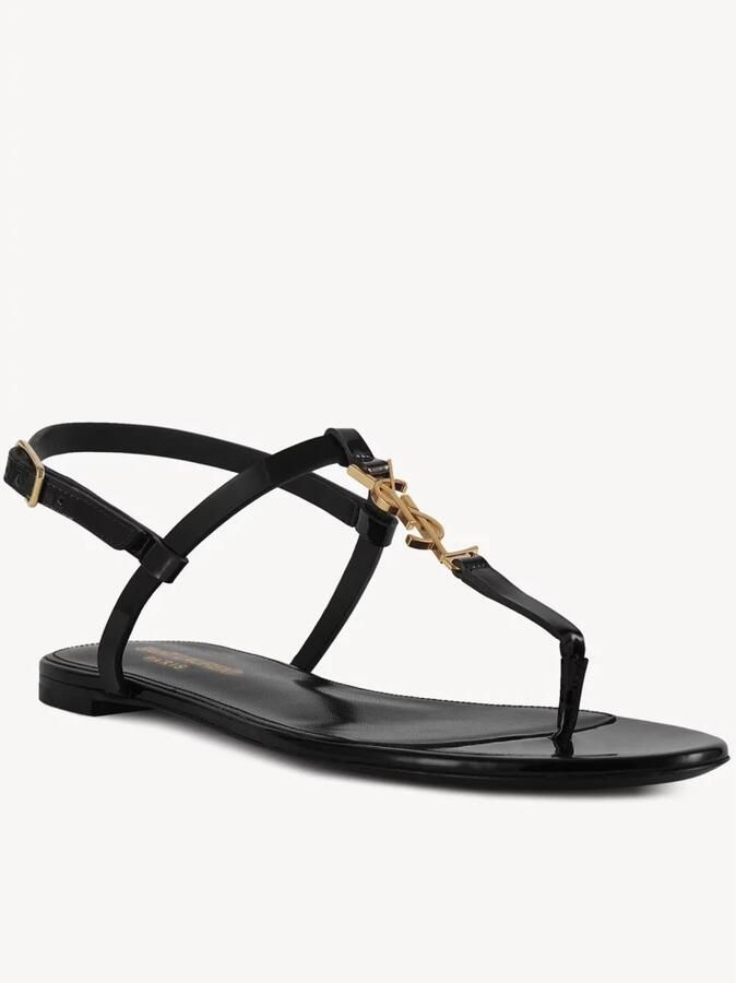 Saint Laurent Cassandra Flat Sandals - Foto 2