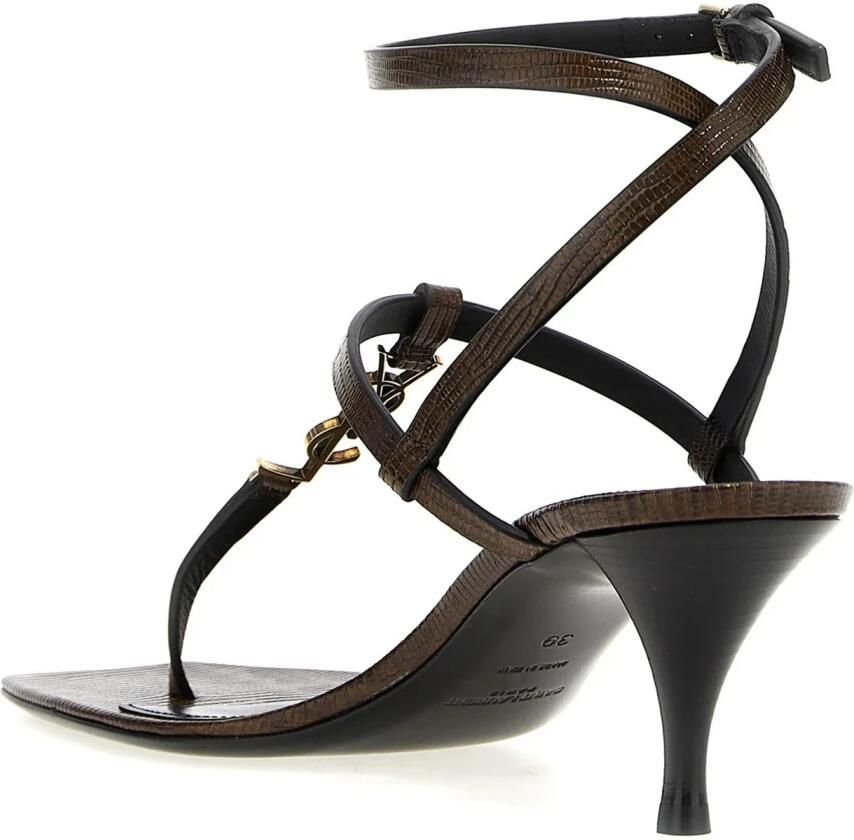 Saint Laurent Leren Flip-Flop Sandalen met YSL Logo - Foto 2