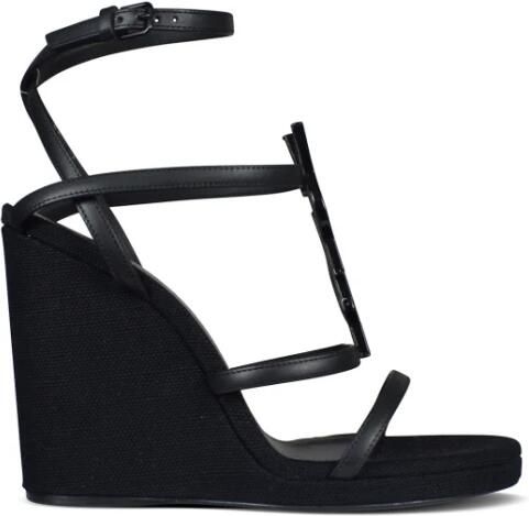 Saint Laurent Cassandra Wedge Espadrilles