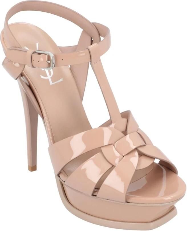 Saint Laurent Chique Plateau Hoge Hak Sandalen - Foto 3